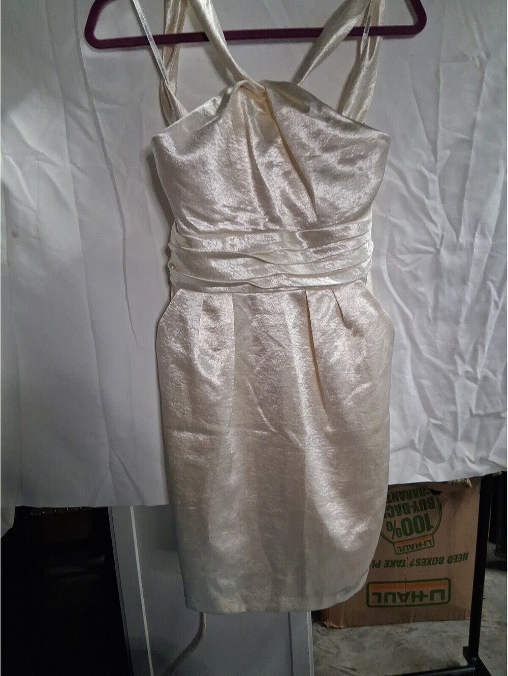 City Triangles Cream Sleveless Dress Size 13 I2